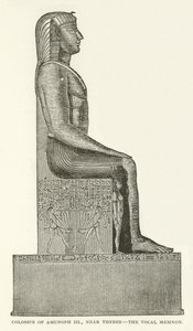 Colossus of Amenhotep III near Thebes, the Vocal Memnon by American School