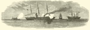 Confederate Rams Engaging the Blockading Fleet off Charleston, January 1863