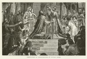 Coronation of Charlemagne, St Peters, Rome by American School