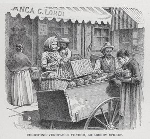 Curbstone Vegetable Vender, Mulberry Street by American School