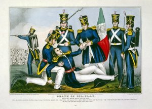Death of Col. Clay, Battle of Buena Vista, Feb. 23, 1847 by American School