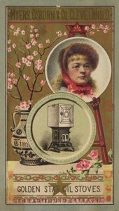 Decorative Plates, Golden Star Oil Stoves by American School