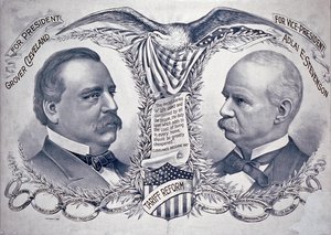 Democratic presidential campaign poster by American School