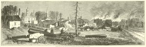 Destruction of the Depots, Public Buildings, and Manufactories at Atlanta, November 1864 by American School