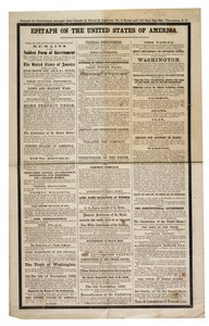 Epitaph on the United States Of America, c.1861 by American School