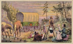 Family Round the Campfire by American School