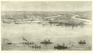 Federal Fleet in Mobile Bay, August 1864 by American School