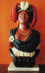 Figurehead of Awashonks from a ship