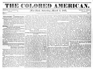 Front page of The Colored American, 4th March, 1867 by American School