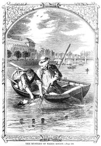 Frontispiece to The Mystery of Marie Roget by Edgar Allen Poe by American School