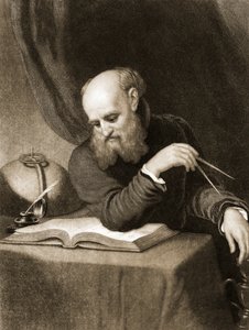 Galileo with Compass and Diagrams, c.1880 by American School