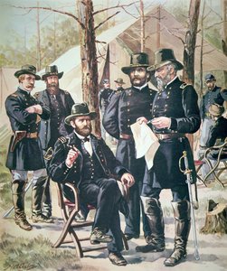 General Ulysses Simpson Grant, Commander of the Union Forces at the Battle of Shiloh, 6-7th April 1862 by American School