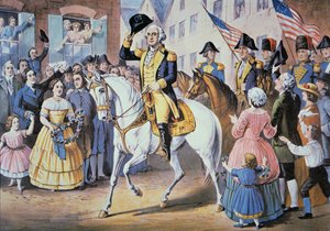 George Washington Enters New York City, 25 November by American School
