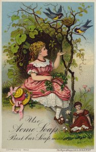 Girl Feeding Birds by American School