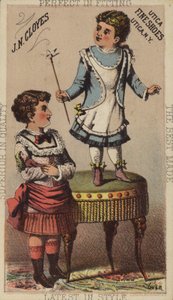 Girl Standing on Foot Stool by American School