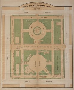 Ground Plan of Buildings of the Great Central Sanitary Fair, Logan Square, June 1864 by American School
