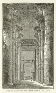 Hall of Columns in the Great Temple at Karnak by American School