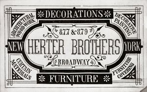 Herter Brothers, Decorations, Furniture, 877 & 879 Broadway, New York