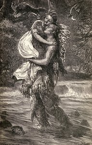 Hiawatha and Minnehaha, illustration from the poem 