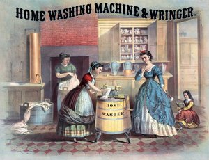 Home Washing Machine and Wringer, c.1869