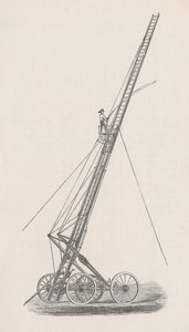 Illustration of Hose Elevator and Truck No. 1 from the Report of the Board of Police in the Fire Department to the Common Council of the City of Chicago, 1872 by American School