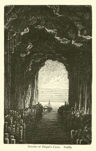 Interior of Fingals Cave, Staffa by American School