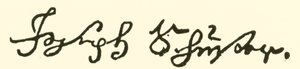 Joseph Schuster, 1748-1812, Signature by American School