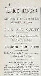 Kehoe Hanged, from the New York Herald, 19th December, 1878 by American School