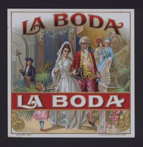 La Boda, cigar label by American School