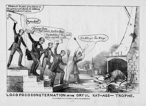 Loco Foco consternation, or, The orful kat-asstrophe, published by H R Robinson, New York, c.1838