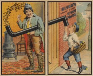Man and Boy with Stove Chimney