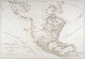 Map depicting North America as Divided by the European Powers, 1774