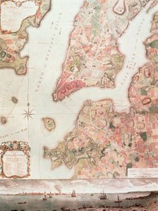 Map of New York in 1766-67 by American School