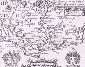 Map of Virginia, illustration from Cassell