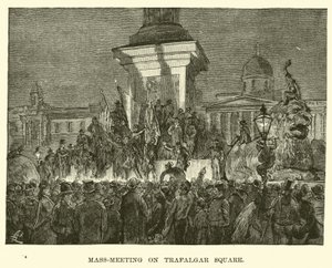 Mass-Meeting on Trafalgar Square by American School