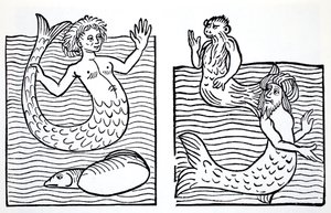 Mermaids and Mermen, from The World Guide to Gnomes, Fairies, Elves and Other Little People by Thomas Keightley, Published 1880
