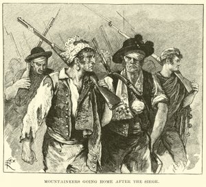 Mountaineers going home after the siege