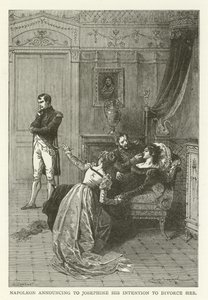 Napoleon announcing to Josephine his intention to divorce her by American School