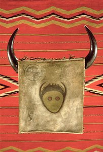 Navajo buffalo moon blanket, from Arizona by American School