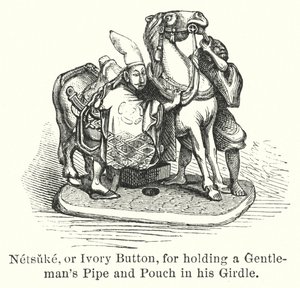 Netsuke, or Ivory Button, for holding a Gentleman