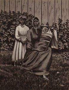 Niagara Falls: Indian Family by American School