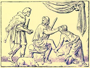 Odysseus Recognised by His Nurse, Illustration from History of Greece by Victor Duruy, Published 1890 by American School