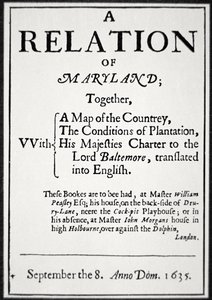 Pamphlet on the Colony of Maryland Issued by the Second Lord Baltimore by American School