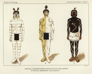 Personal Adornment When Received into the Third Degree of Official Membership Cult, Society by American School