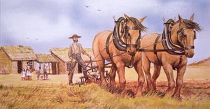 Pioneer farmer by American School