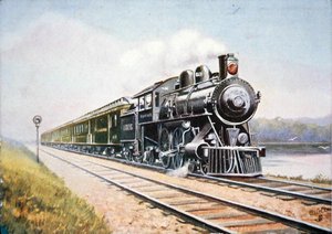 Postcard of the Overland Limited of the Chicago & North Western Railroad