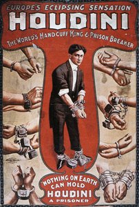 Poster advertising a performance by Houdini