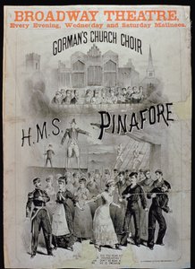 Poster for HMS Pinafore, performed by Gorman