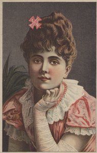 Pretty Girl Advertising Red Cross Stoves and Ranges by American School