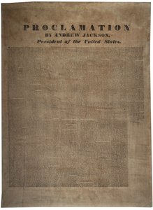 Proclamation by Andrew Jackson (1767-1845), President of the United States, 10 December 1832